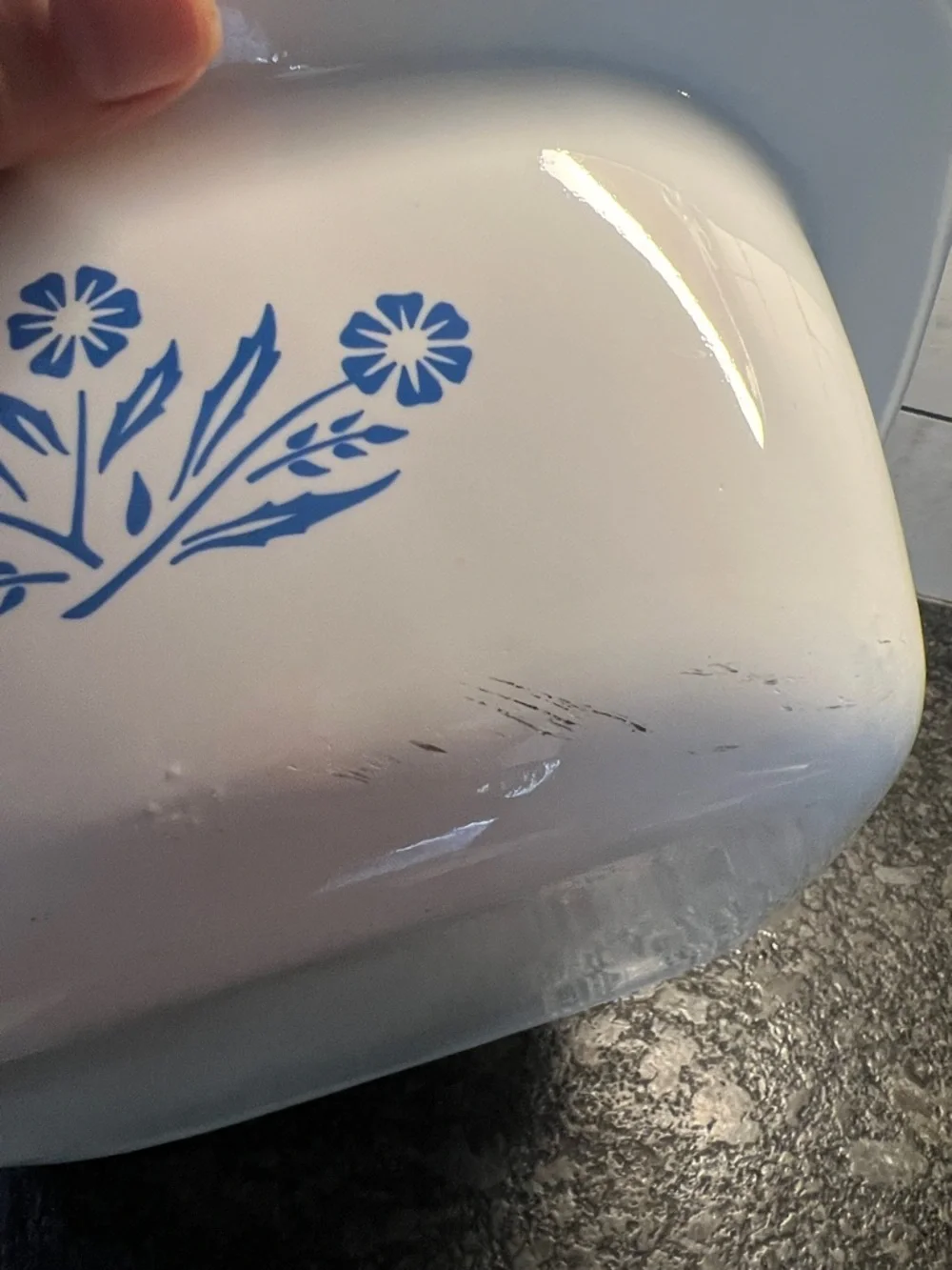 4qt Corningware Dutch Oven. Vintage Cornflower Blue Casserole Dish. Exc cond